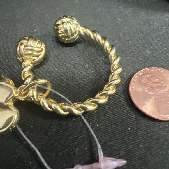 Lilly Pulitzer Gold Tone Elephant Charm Key ring New Unused - Picture 5 of 5